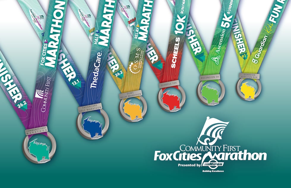 Community First Fox Cities Marathon medals